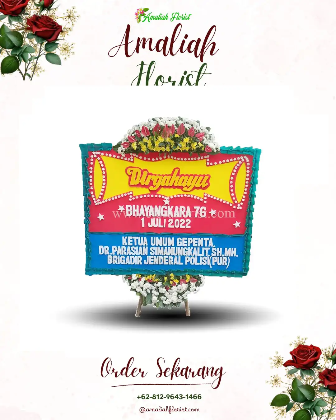 Papan Bunga HUT Ulang Tahun Panerusan